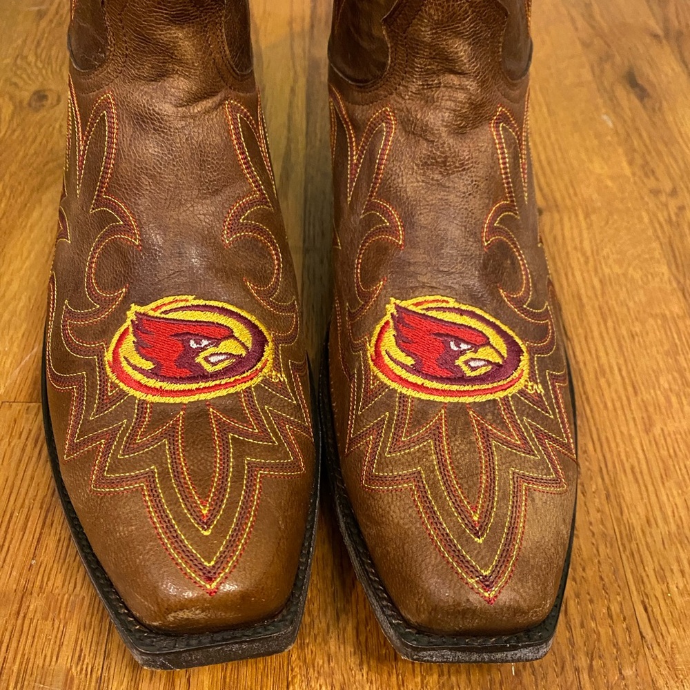 NWT Men’s Gameday Iowa State Leather Cowboy Boots Sz. 10 1/2 - Picture 9 of 9